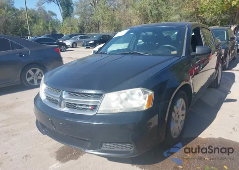 2012 Dodge Avenger Se from USA, damaged, VIN 1C3CDZAB8CN286598